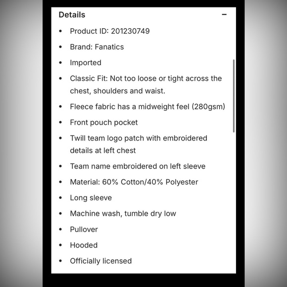 Men’s M-4X Detroit Lions Fanatics Legacy Fleece Pullover Hoodie Heather Gray - Picture 5 of 5